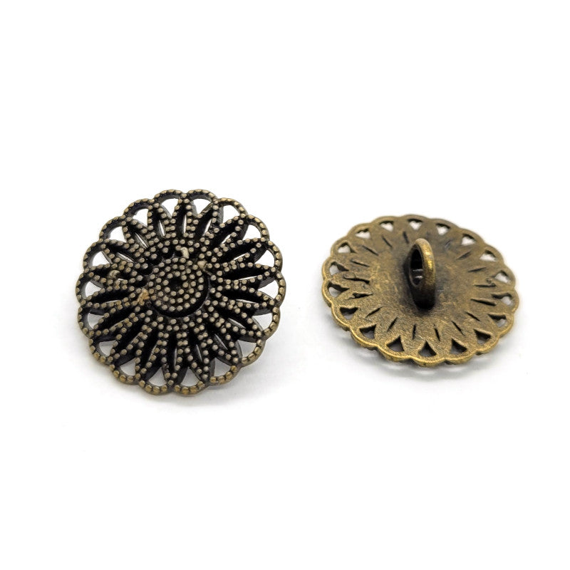 Spiral Flower Shank Button