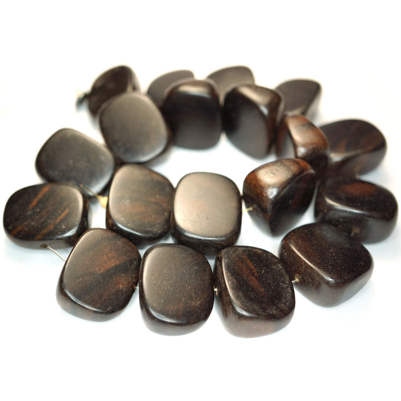 Kamagong (Tiger Ebony) Large Melon Slice Wood Beads