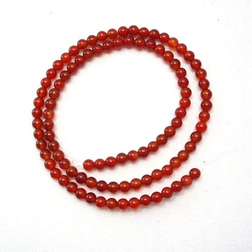 Carnelian 4mm Round Beads