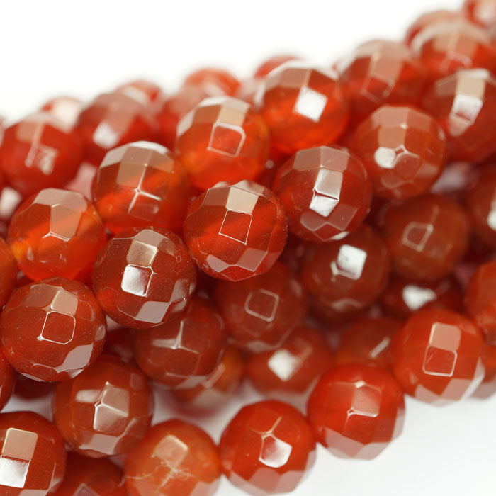 Carnelian Faceted 8mm Round