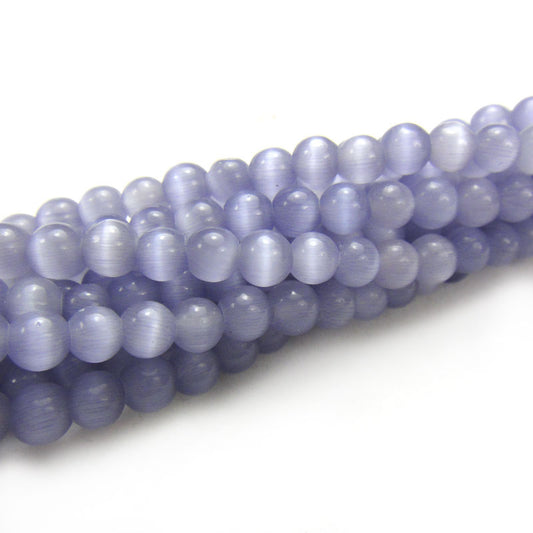 Cats Eye Lavender 4mm Round Beads