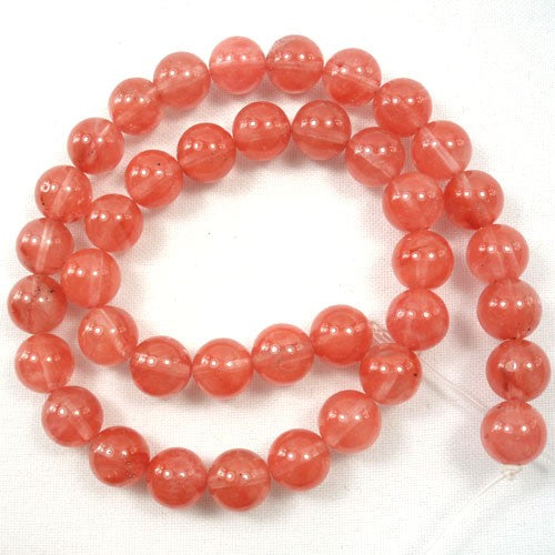 Cherry Quartz 10mm Round Beads