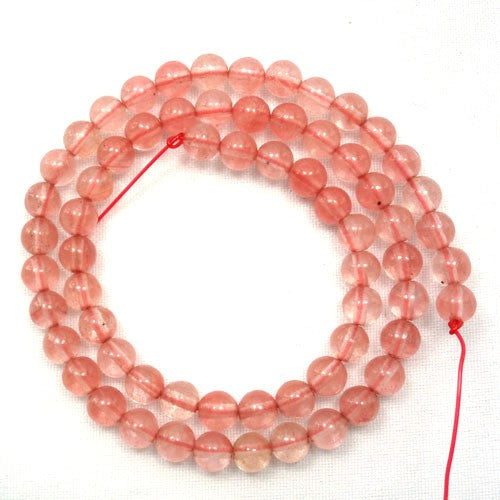 Cherry Quartz 6mm Round Beads