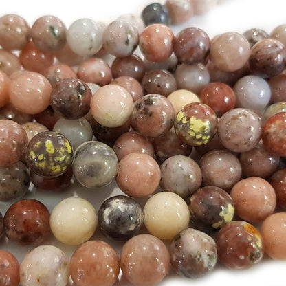 Cherry Blossom Jasper 10mm Round Beads