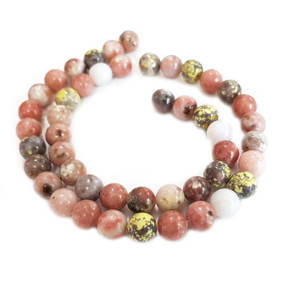 Cherry Blossom Jasper 8mm Round Beads