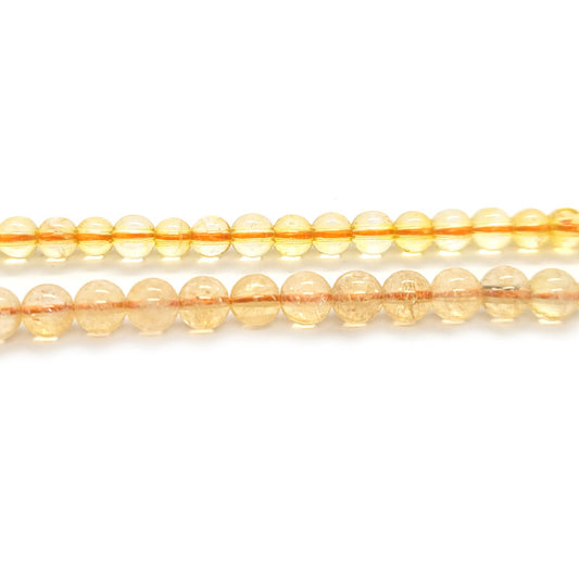 Citrine 4mm Round Beads