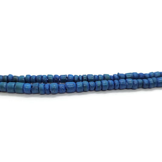 Coco Azure Blue 3x4mm Wood Beads