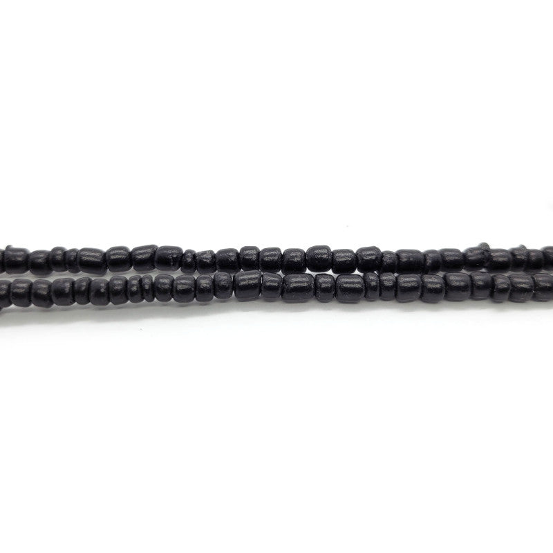 Coco Black 3x4mm Wood Beads