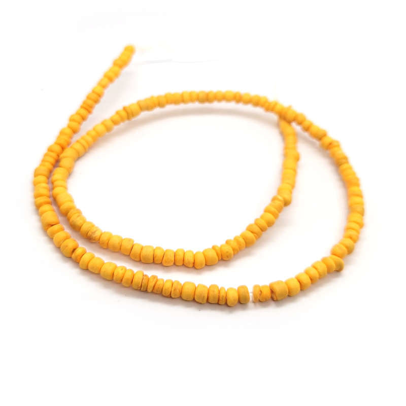 Coco Golden Yellow 3x4mm Wood Beads