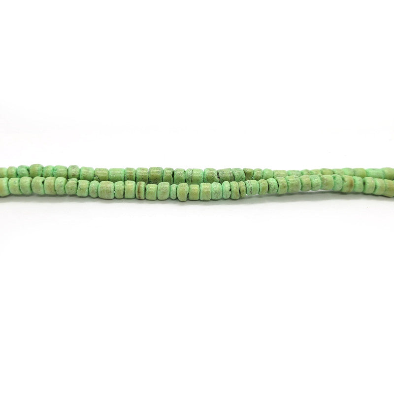 Coco Lime Green 3x4mm Wood Beads