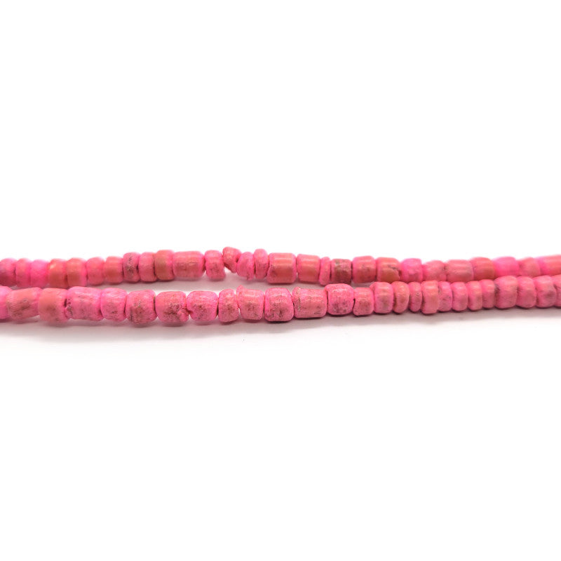 Coco Pink 3x4mm Wood Beads