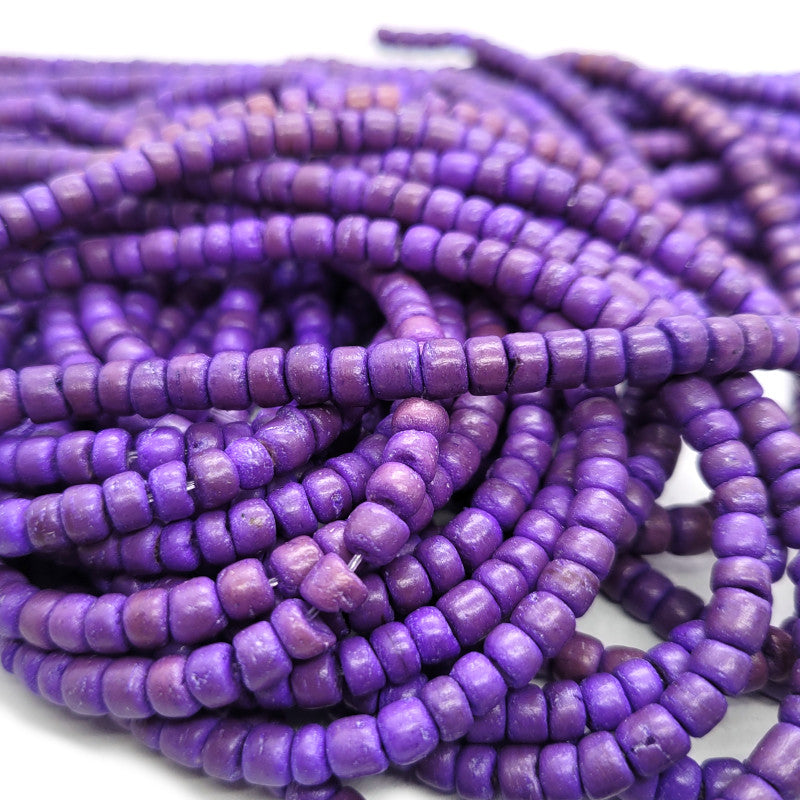 Coco Violet 4x6mm Wood Beads