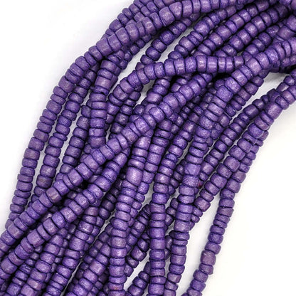 Coco Violet 4x6mm Wood Beads