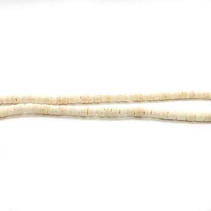 Coco White 3x4mm Wood Beads