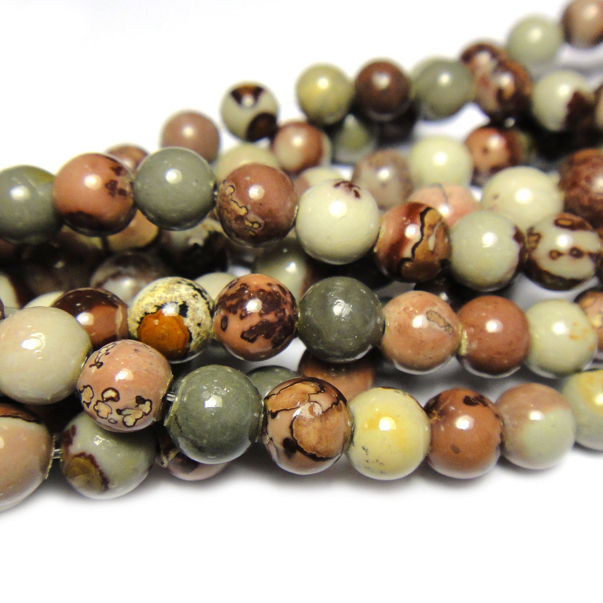 Coffee Bean Jasper 6mm Round Beads 