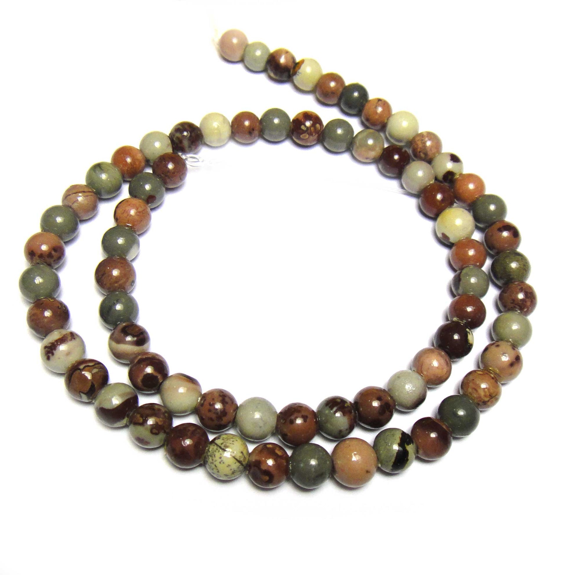 Coffee Bean Jasper 6mm Round Beads 