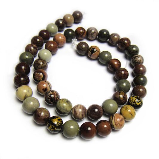 Coffee Bean Jasper 8mm Round Beads