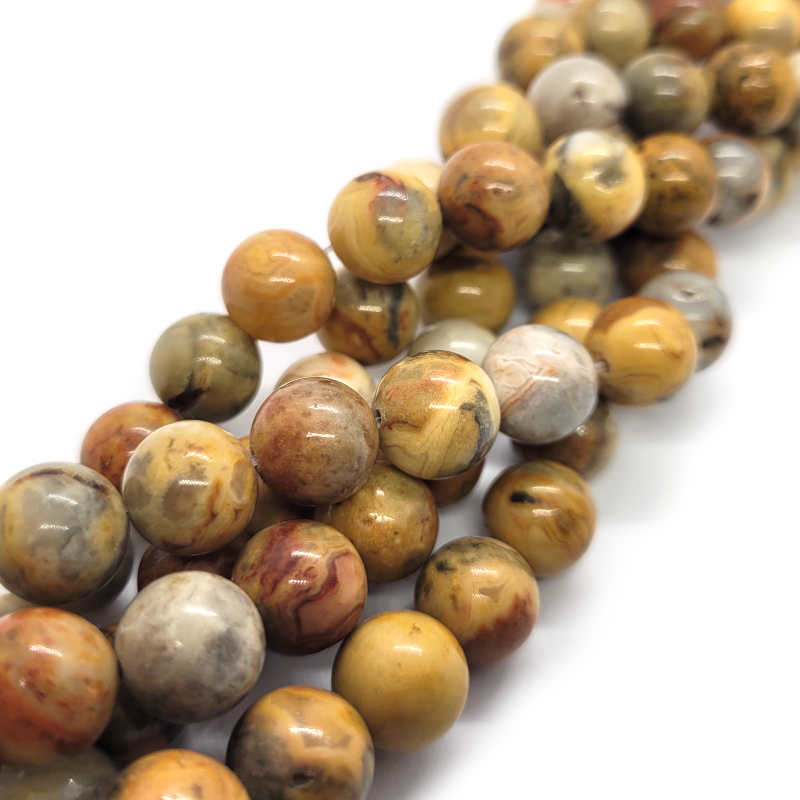 Crazy Lace Agate 10mm Round Beads