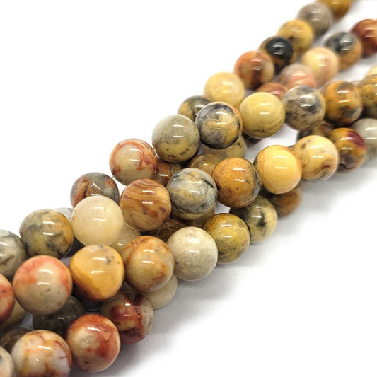 Crazy Lace Agate 8mm Round Beads