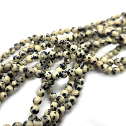 Dalmatian Jasper 4mm Round Beads 