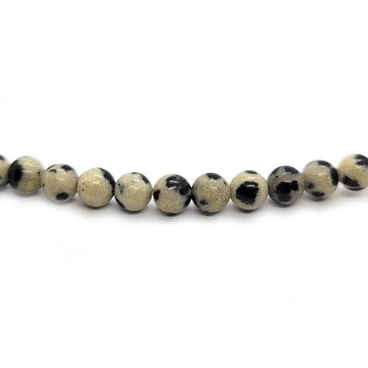 Dalmatian Jasper 4mm Round Beads 