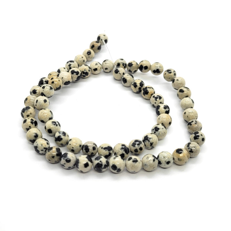 Dalmatian Jasper 6mm Round Beads