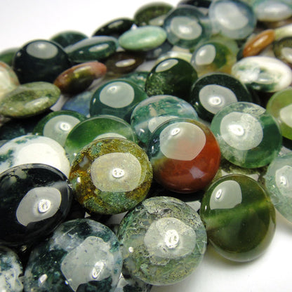 Fancy Jasper 14mm Coin Beads