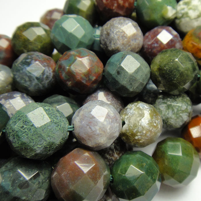 Fancy Jasper 12mm  Faceted Beads