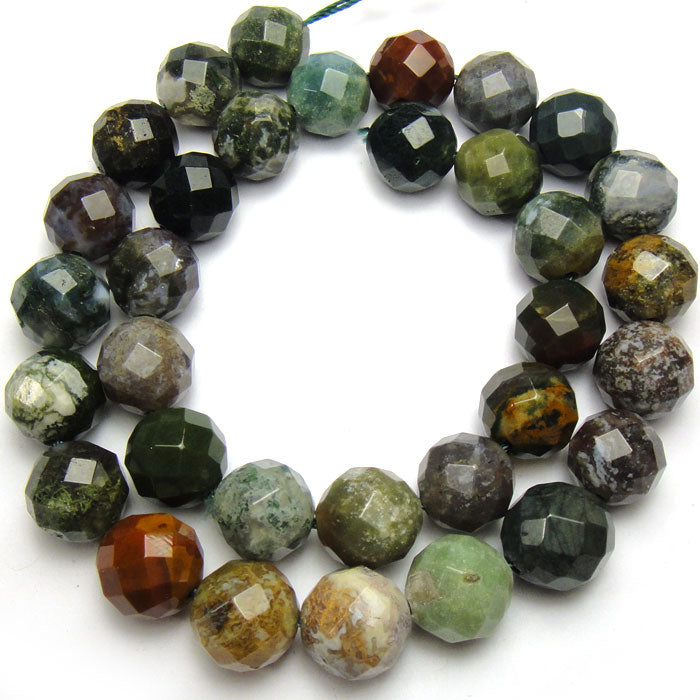 Fancy Jasper 12mm  Faceted Beads