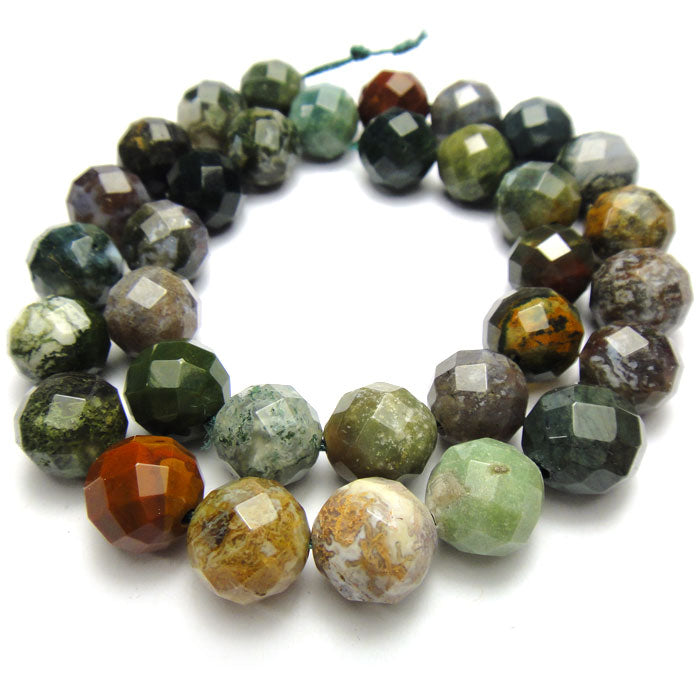 Fancy Jasper 12mm  Faceted Beads