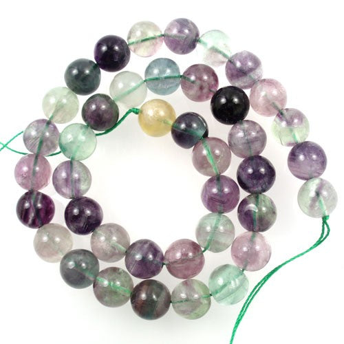 Fluorite 10mm Round Beads