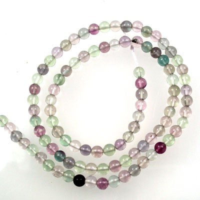 Fluorite 4mm Round Beads