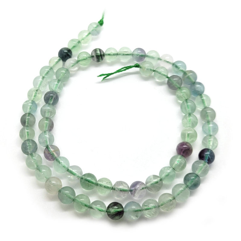 Fluorite 6mm Round Beads