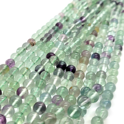 Fluorite 6mm Round Beads