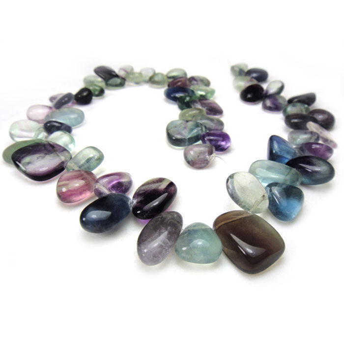 Fluorite Drop Style Chip Beads