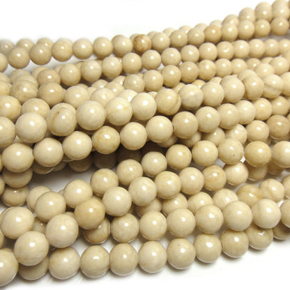 Fossil Stone 6mm Round Beads