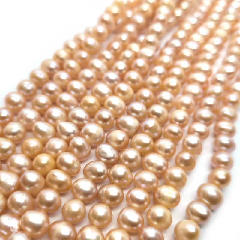 Natural Freshwater Potato Pearl Lilac 6-7mm Beads