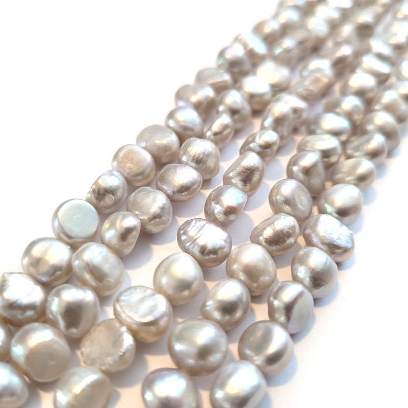 Freshwater Nugget Pearl Grey Beads 