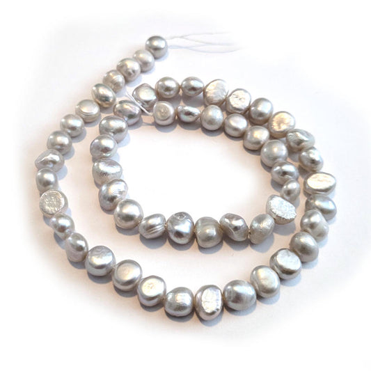 Freshwater Nugget Pearl Grey Beads 