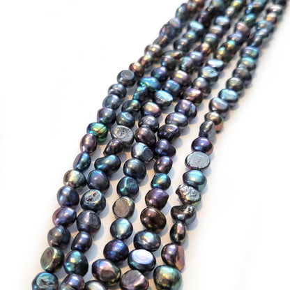 Freshwater Nugget Pearl Peacock Beads