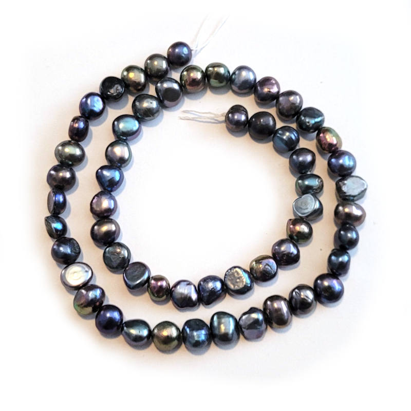 Freshwater Nugget Pearl Peacock  Beads