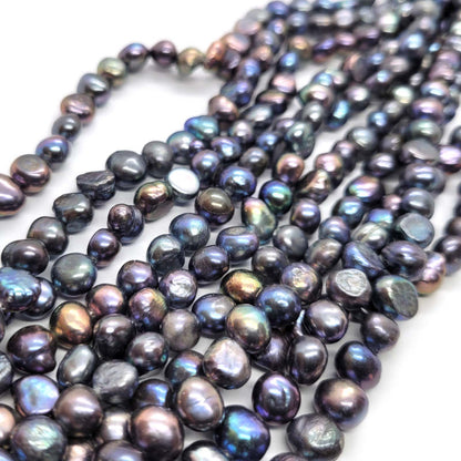 Freshwater Nugget Pearl Peacock Beads