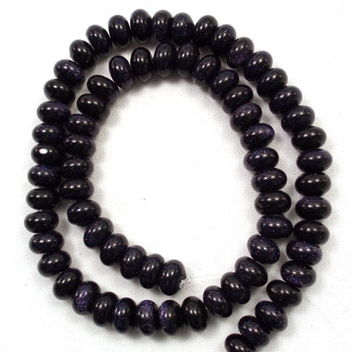 Blue Goldstone 5x8mm Rondelle Beads