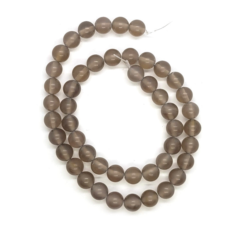 Grey Agate Matte 8mm Round Beads