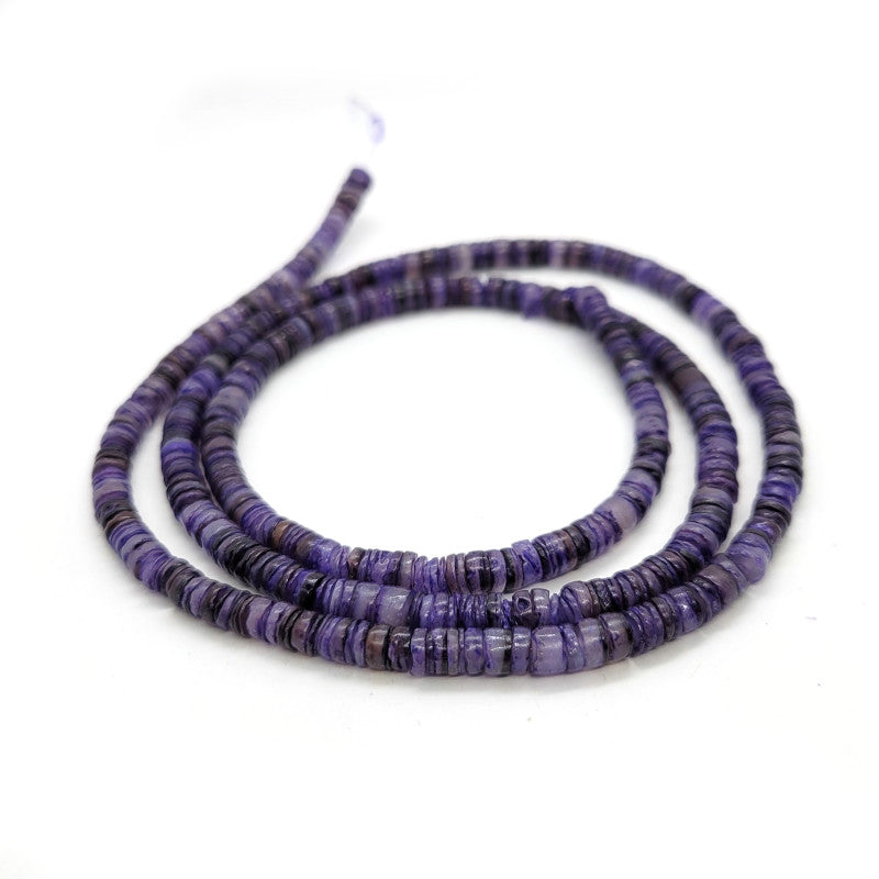 Violet Hammer Shell Heishi Beads