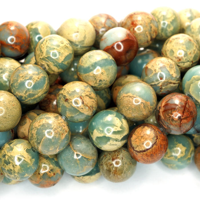 Impression Jasper 10mm Round Beads