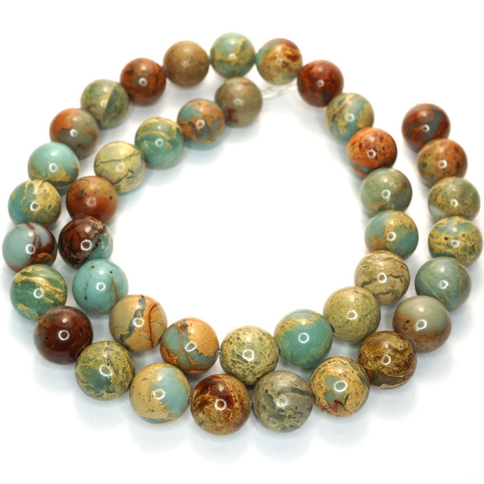 Impression Jasper 10mm Round Beads