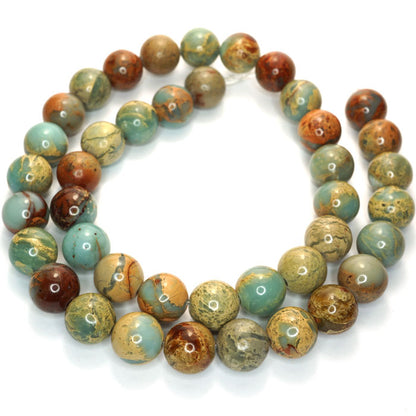 Impression Jasper 10mm Round Beads