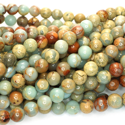 Impression Jasper 6mm Round Beads