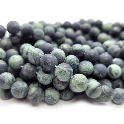 Kambaba Jasper Matte 8mm Round Beads 